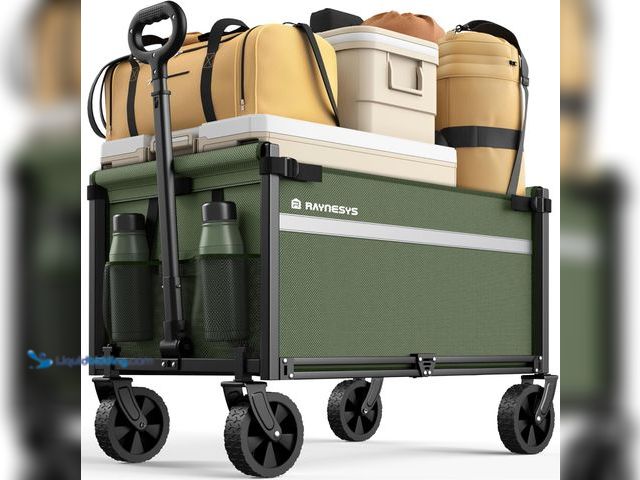 Lot 49-5549914 - Raynesys Collapsible Wagon Cart with Wheels Wagons Carts Foldable Heavy Duty Wagon Carts, Lightweigh...