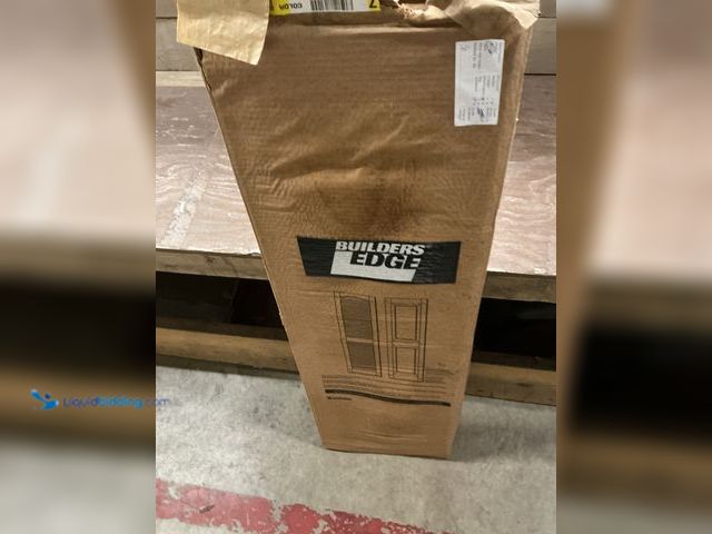 Lot 49-5487376 - Builders Edge
14.75 in. x 47 in. Raised Panel Vinyl Exterior Shutters Pair in Black New