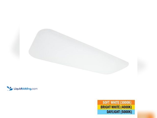 Lot 49-2024097 - Commercial Electric 48 in. x 18 in. Classic White LED Flush Mount Closet Light 5800 Lumens 65-Watt A...