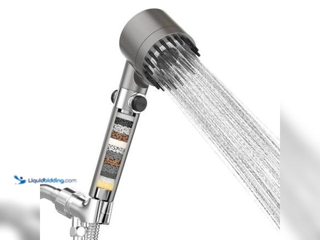 Lot 49-5581645 - QTY 2 - Craft Home Filtered Handheld Shower w/ Massage Brush, 15-Stage Chlorine Filtration, 3-Spray ...