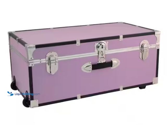 Lot 49-1569292 - Seward Trunk Seward Explorer 30 in. Trunk with Wheels & Lock, Orchid, Model # SWD6113-35, Slightly u...