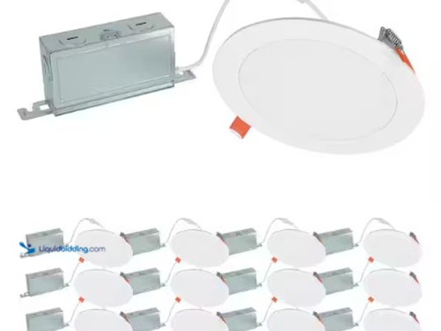 Lot 49-2025288 - HALO 12-Pack HLBSL 6 in. Adjustable CCT Canless Integrated LED Recessed Light, 900 Lumens, 5CCT, Whi...