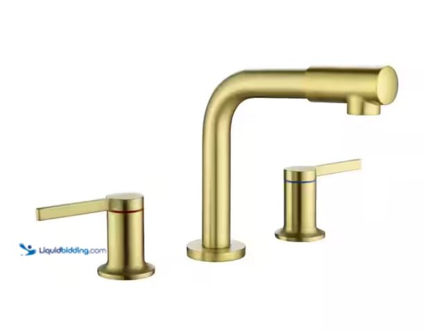 Lot 49-1519010 - Boyel Living 8 in. Widespread Double Handle 360 Degree Swivel Spout Bathroom Faucet with Quick Conne...