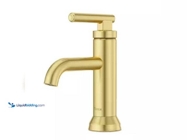 Lot 49-1623380 - Pfister Capistrano Single Handle Single Hole Bathroom Faucet in Brushed Gold, Model # LF-042-CSOBG, ...