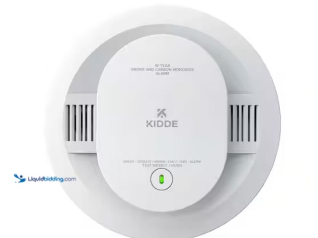Lot 49-1631354 - Kidde 10-Year Battery Powered Smoke and Carbon Monoxide Detector with Alarm LED Warning Lights, 30CU...