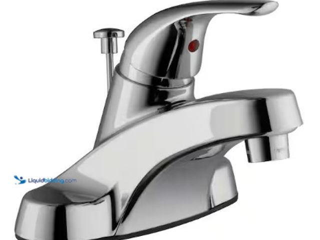 Lot 49-3631350 - Glacier Bay Aragon 4 in. Centerset Single-Handle Low-Arc Bathroom Faucet in Polished Chrome Model: H...