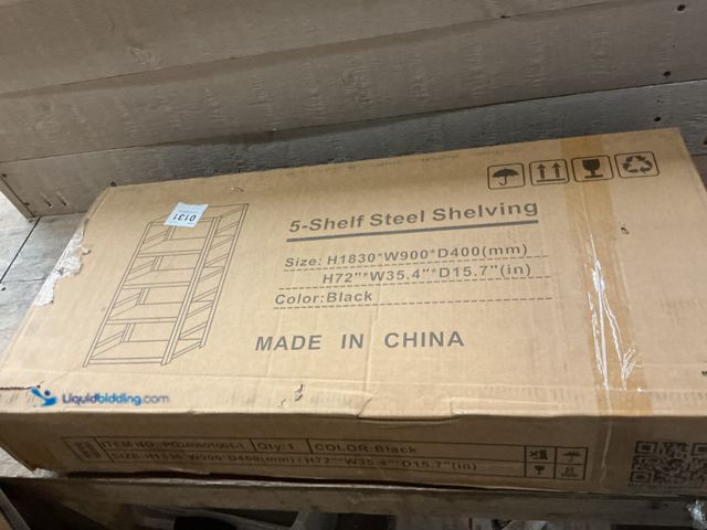 Lot 49-5405731 - 5-Shelf Steel Shelving (black) New (no factory pic)