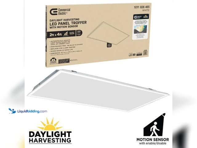 Lot 49-5452574 - Commercial Electric
2 ft. x 4 ft. Daylight Harvesting LED Panel Light Troffer w/ Motion Sensor Adju...