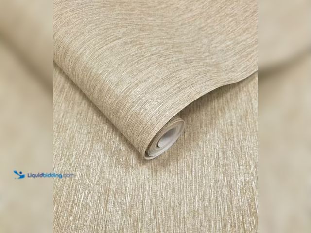 Lot 49-1574647 - (57) sq. ft. of Walls Republic Cream Wicker Weave Textured Wallpaper Print Non-Woven Non-Pasted Text...