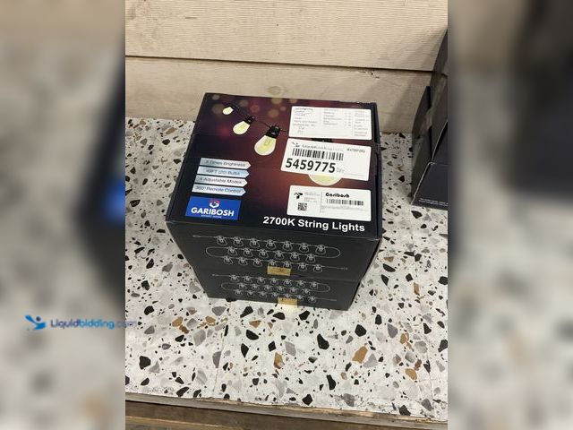 Lot 49-5459775 - QTY 2 - Garibosh Led Bulb String Lights. 2700K String lights. 4 Adjustable Modes. Model #DFQY-SS14. ...