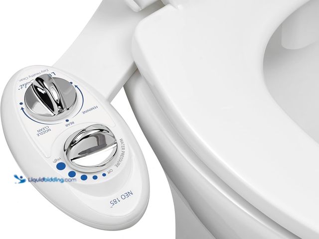 Lot 49-3527853 - LUXE Bidet NEO 185 - Dual Nozzle, Self-Cleaning, Non-Electric Bidet Attachment for Toilet Seat, Adju...