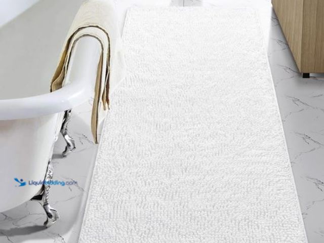 Lot 49-1558961 - Luxury Bathroom Rug Shaggy Bath Mat 24 x 57 Inch, Washable Non Slip Bath Rugs for Bathroom Shower, S...