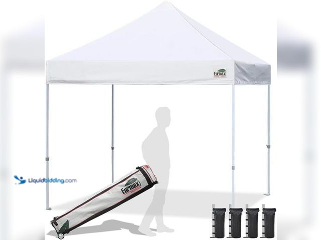 Lot 49-5445902 - Eurmax USA Standard 10x10ft Patio Pop Up Canopy Tent for Outdoor Events Commercial Instant Canopies ...