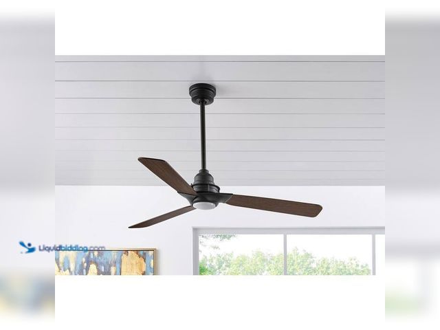 Lot 49-5543995 - Home Decorators Collection Ester 54 in. White Color Changing Integrated LED Indoor/Outdoor Matte Bla...