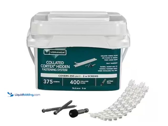 Lot 49-5573428 - FastenMaster
Collated Cortex Hidden Fastening System for Veranda Trim - 2 inch Cortex screws and pl...
