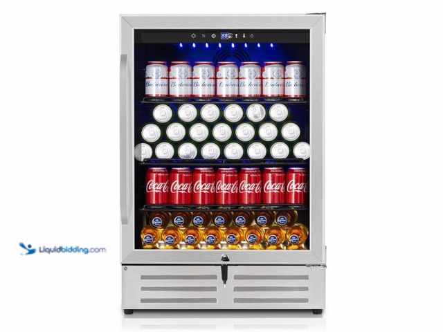 Lot 49-5463776 - Hooure
24 in. Built-in/Freestanding Single Zone Beverage Refrigerator with 210 Can(12 oz. )Beverage...
