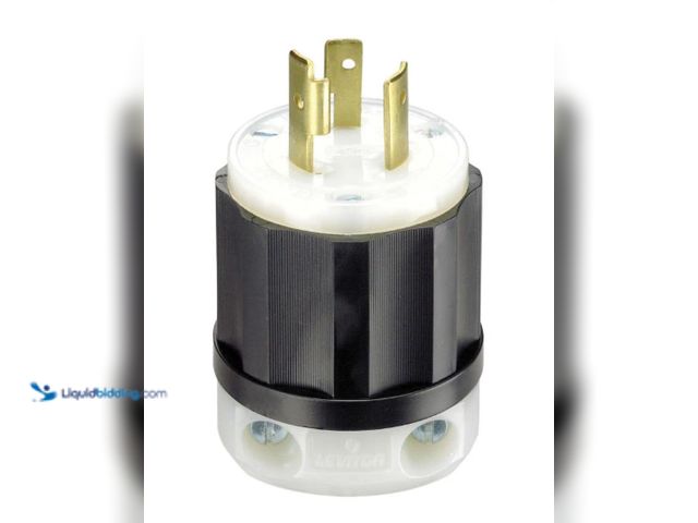 Lot 49-2000235 - Lot of (3) Leviton Industrial Thermoplastic Grounding Locking Plug L6-20p 16-10 Awg 2 Pole 3 Wire, M...