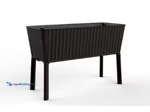 Lot 49-3631458 - Keter Splendor 29.8 in. H x 44.9 in. W Anthracite Raised Garden Bed, Model # 252376, Unused.   Ref#P...