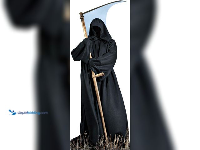 Lot 49-3522136 - Cardboard People Grim Reaper Life Size Cardboard Cutout Standup. Item is New