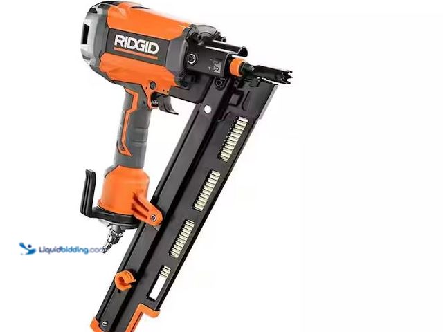 Lot 49-1576878 - RIDGID Pneumatic 21-Degree 3-1/2 in. Round Head Framing Nailer Model # R350RHF, Unused, Unable To Te...