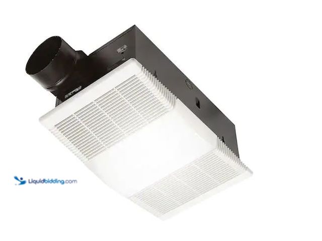 Lot 49-1568924 - Broan-NuTone 80 CFM Ceiling Bathroom Exhaust Fan with Light and 1300-Watt Heater Model # 765H80L, Sl...