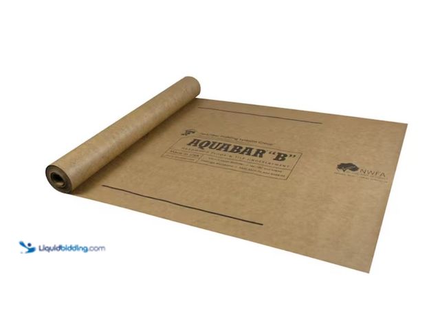 Lot 49-3614659 - APPROX. (500sq/ft) Fortifiber 36 in. Wide x 167 ft. Long x 7 mil Thick Aquabar "B" Tile Underlayment...