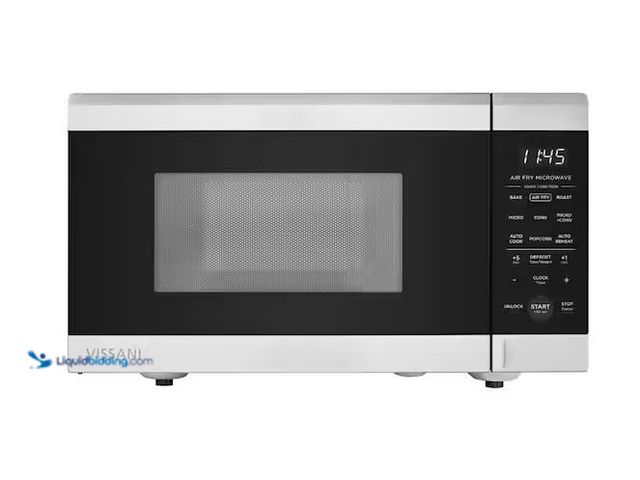 Lot 49-1576689 - Vissani 19 in. 0.9 cu. ft. 900-Watt Countertop Microwave Oven in Stainless Steel with Convection and...