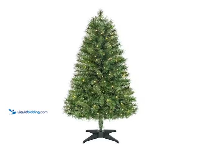 Lot 49-1564206 - Home Accents Holiday 4 ft. Woodtrail Fir LED Pre-Lit Artificial Christmas Tree T8 Model # 24GU04001,...