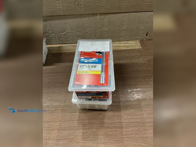 Lot 49-5413441 - 1/2 In. X 5-1/2 In. Zinc Red Head Wedge Anchor (25 Ct.) New (2pack) (no factory pic)