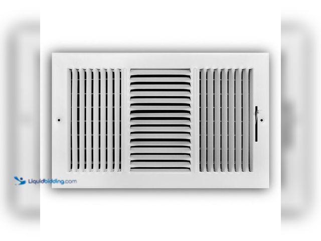 Lot 49-2024051 - Lot of (2)- Everbilt 14 in. x 8 in. 3-Way Steel Wall/Ceiling Register in White. Model # E103M14X08. ...