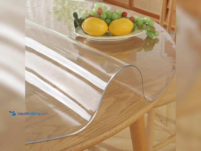 Lot 49-3480484 - Easy Easy Life 48 Inch 4FT Round Dia Clear Protector Tablecloth Cover Desk Top Pad Mat for Glass Fur...