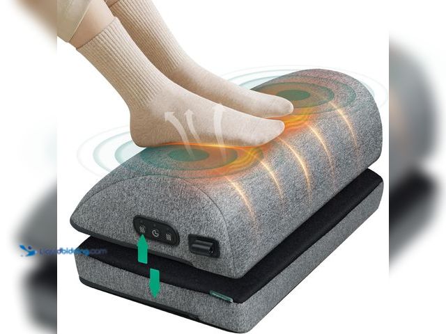 Lot 49-5542677 - Snailax Heated Foot Rest Under Desk at Work, FSA Eligble Desk Foot Stool with Heat & Vibration Massa...