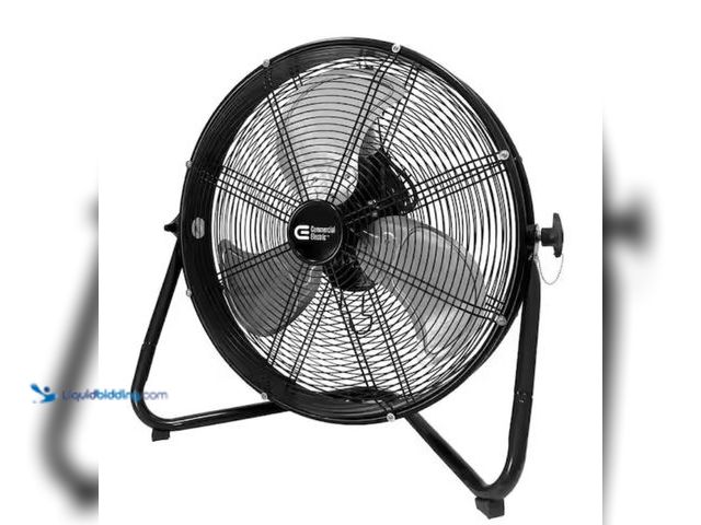 Lot 49-2005654 - Commercial Electric 20 in. 3-Speed High Velocity Shroud Floor Fan, Model # SFD1-500B-3, Used, Has at...
