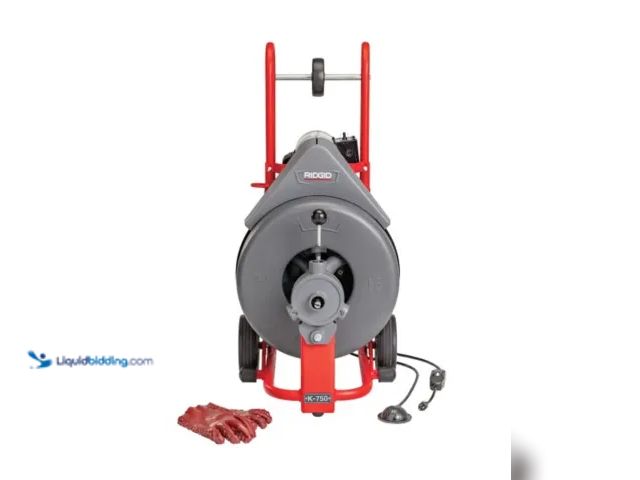 Lot 49-1601293 - RIDGID K-750 Drain Cleaning Snake Auger Drum Machine with Autofeed and 3/4 in. Pigtail Model # 41977...
