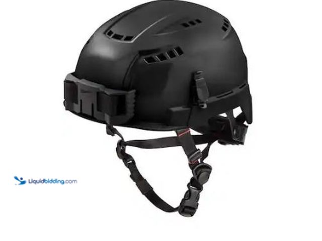 Lot 49-1573731 - Milwaukee BOLT Black Type 2 Class C Vented Safety Helmet, Model # 48-73-1310, Used, Size 6 1/2.   Re...