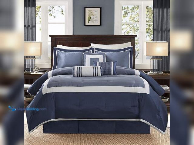 Lot 49-2000472 - (7-Piece) Madison Park Cozy Comforter Set-Deluxe Hotel Collection, All Season Down Alternative Luxur...