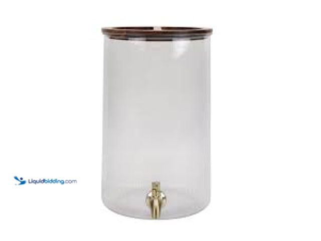 Lot 49-3566671 - Better Homes and Gardens 2-Gallon Countertop Beverage Dispenser with Clear Acrylic and Acacia Wood L...