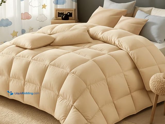Lot 49-1975261 - Cosybay 5 Pc King Bedding Set. Fitted and flat sheet, 2 pillow cases, and fluffy comforter. Fitted s...