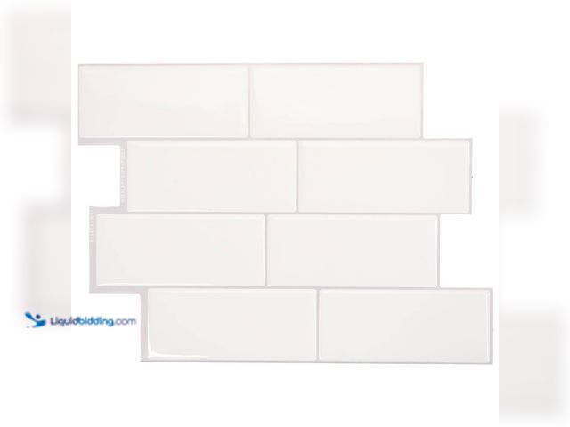 Lot 49-5437995 - Approx 9. smart tiles Metro Campagnola White 11.50 in. x 8.38 in. Vinyl Peel and Stick Tile (2.21 sq...