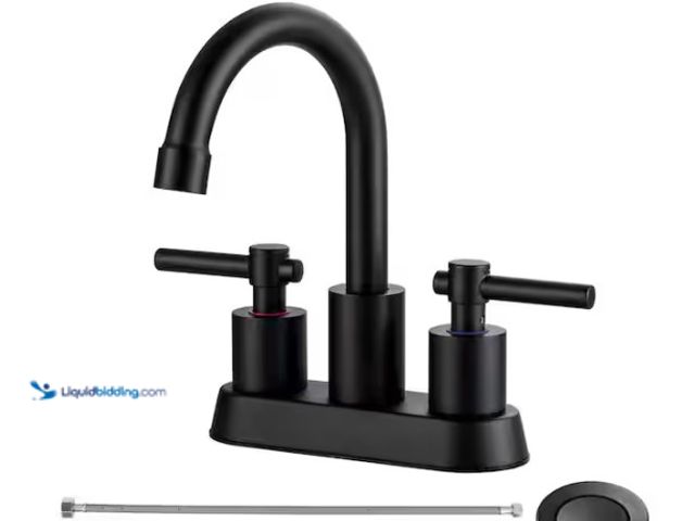 Lot 49-5574133 - WOWOW
Modern 4 in. Centerset 2-Handle Bathroom Sink Faucet with Pop-up Drain and Supply Lines in Ma...