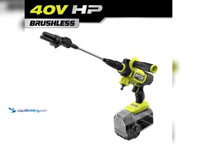 Lot 49-3564659 - Ryobi 40V HP Brushless EZClean 600 PSI 0.7 GPM Cold Water Electric Power Cleaner (Tool-Only), Model ...