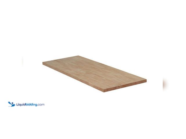 Lot 49-5413937 - Hampton Bay
8 ft. L x 25 in. D Unfinished Hevea Solid Wood Butcher Block Countertop With Standard E...