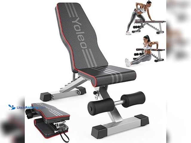 Lot 49-5411538 - Yoleo Adjustable Weight Bench for Full Body Workout; Foldable Bench Press Bench of Home Gym Strength...