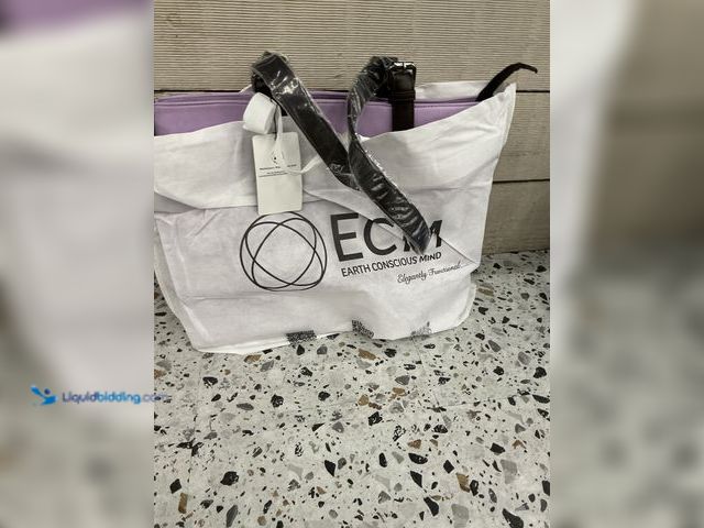 Lot 49-5552660 - Earth Conscious Mind Vegan Leather Tote Bag, Lavender. 3pc set.