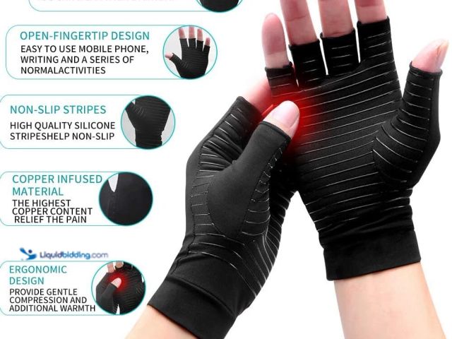 Lot 49-3471301 - Copper Infused Compression Gloves 1 Pair Size Large - NEW - We adopt new technology of copper inject...