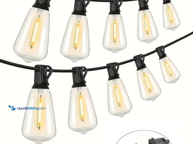 Lot 49-1814160 - New 50 ft  LED Outdoor String Lights,