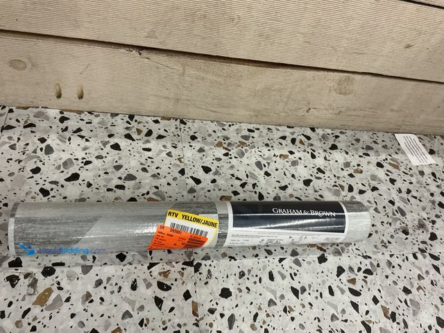 Lot 49-3536957 - Graham & Brown Atelier Geo Geometric Removable Paste The Wall Wallpaper (Slate). Model #501158340838...