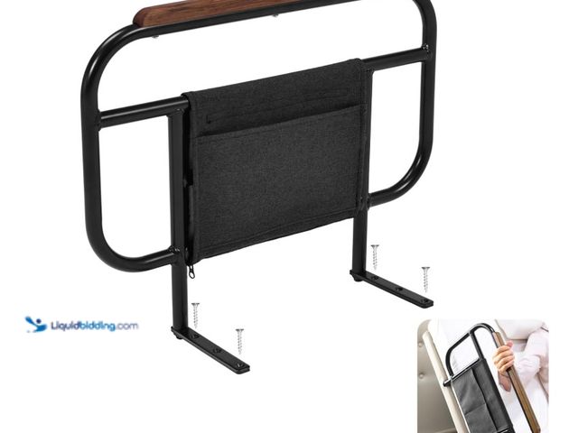 Lot 49-3431869 - Bed Side Rail for Adjustable Bed, Screw Into Wooden Board Only, 17 inch Height for Mattress Less Tha...