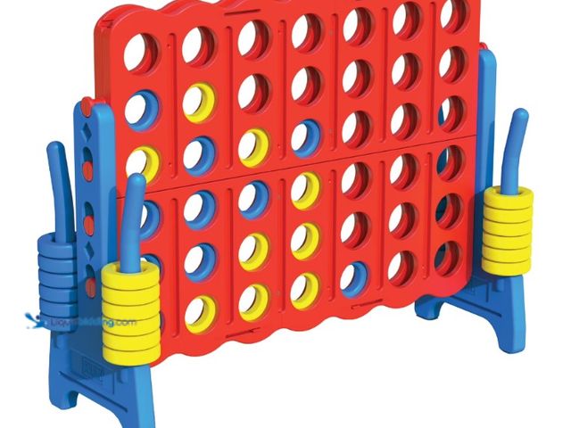 Lot 49-1625850 - Realplay Jumbo 4-in-a-Row Connect Game – 4ft. Giant Indoor/Outdoor Yard Game with 42 Rings, Ages 6+,...
