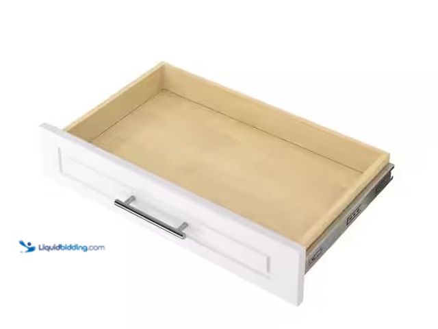 Lot 49-5573213 - Closet Evolution
4 in. H x 24 in. W Wood Drawer Kit Modern Raised White, Unused